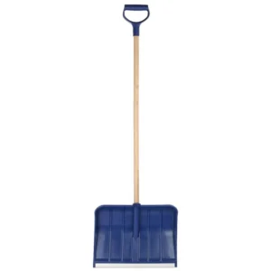 Sneeuwschuiver - Kunststof - Met slijtstrip - Houten steel - D-handvat - 140 cm