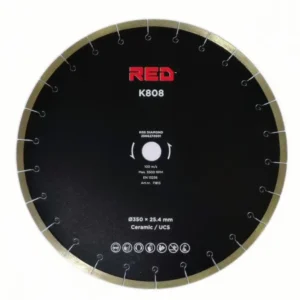 RED K808 Diamantzaagblad Ø350 mm – Voor Zaagtafels & Keramische Materialen