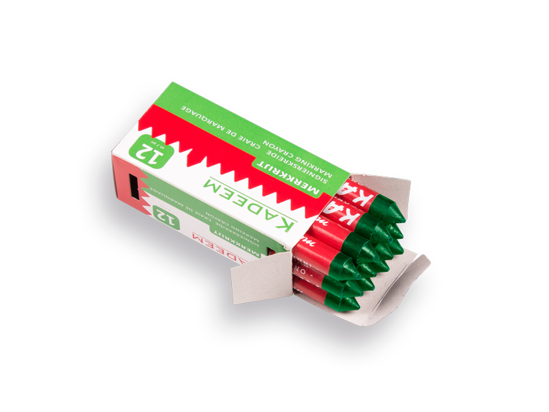 Merkkrijt - waskrijt KADEEM GROEN diameter 13 mm (per doos van 12 stuks)