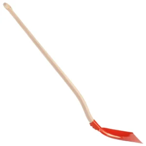 Betonschop - Gehard staal - Rood - Dubbel Gebogen - Essenhouten steel - 110 cm